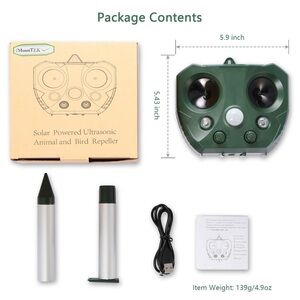 ✨LAST CHANCE✨ NWT Solar Powered Ultrasonic Animal Repellent Waterproof